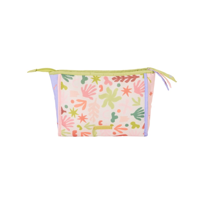 Vanity Case Multicolor Leaf Print