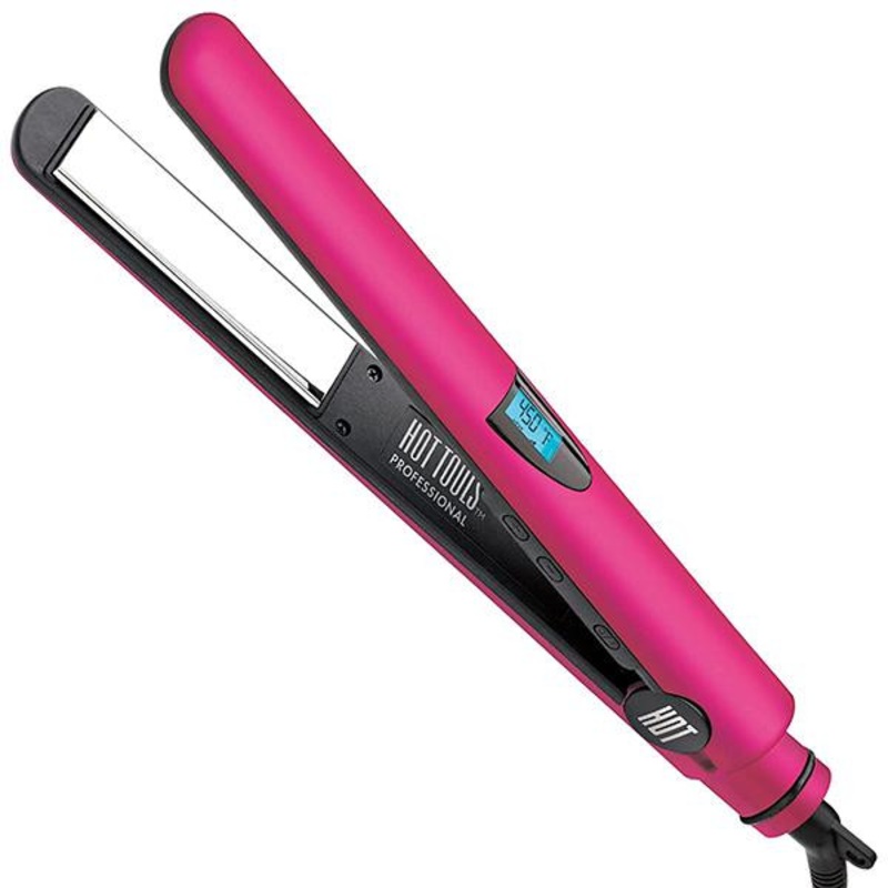 Hot Tools -- Flat Iron Digital Titanium 1" - Fuchsia