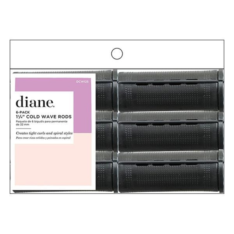 Diane -- Jumbo cold wave rods Black 1 1/4" 6/pack