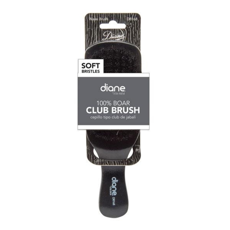 Diane -- 100% Soft boar Club brush 9 row 7"