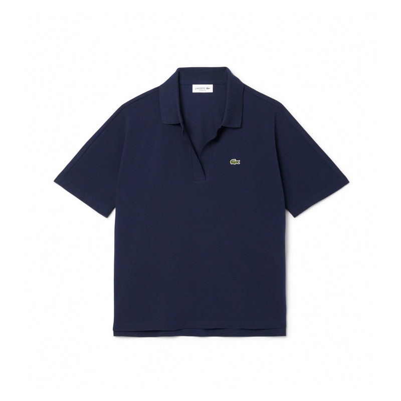 Relaxed Fit Fluid Piqu Polo Shirt Midnight Blue