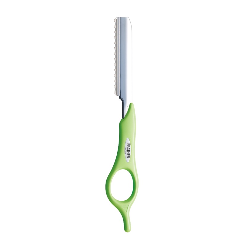 Feather Precision Short Handle Cutting & Styling Razor Mint Green