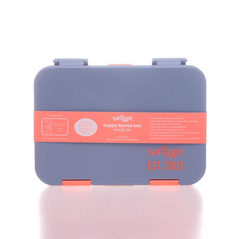 Happy Bento Box Medium Happy Neon Splice Slate