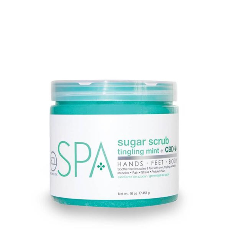 BCL -- Sugar Scrub Tingling Mint + CBD 16 oz