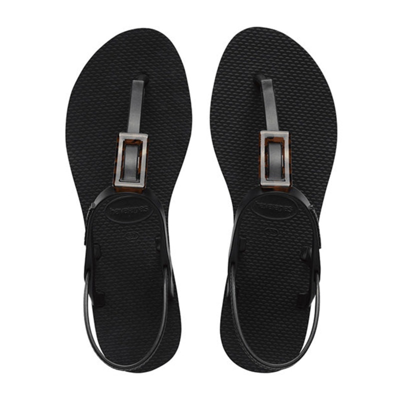 You Paraty Buckle Turtle Sandals Black