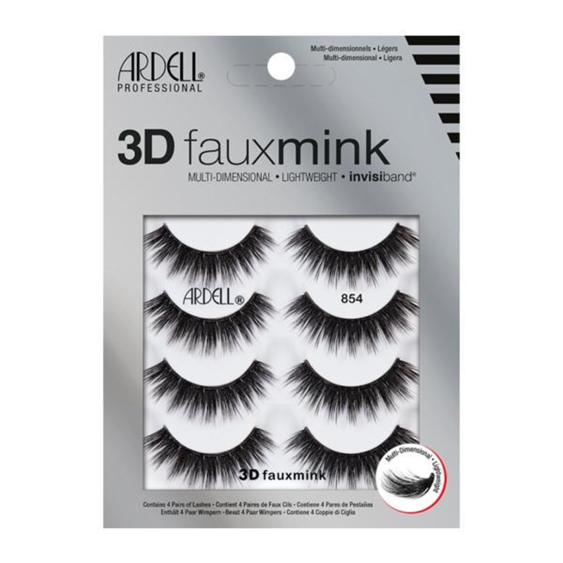 Ardell - Lashes -- 3D Faux Mink - 854 - 4/Pack