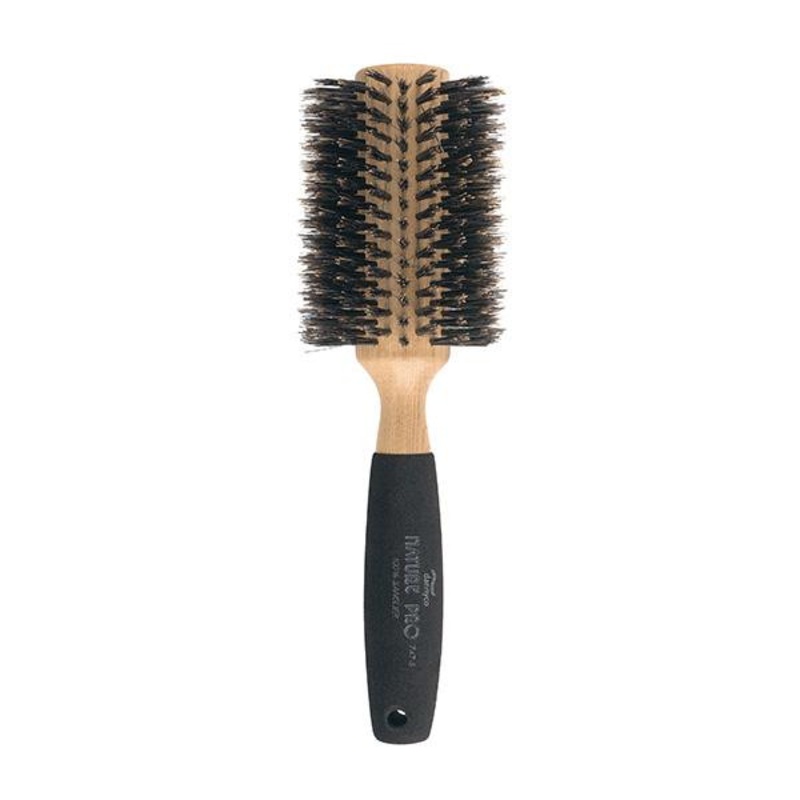 Dannyco -- Circular brush with natural boar bristles, sponge-covered handle - Jumbo