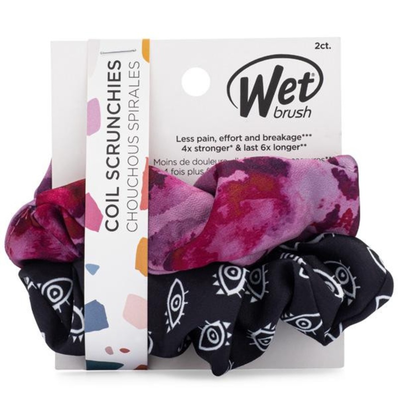 The Wet Brush -- Coil Scrunchies 2CT - Purple/Black