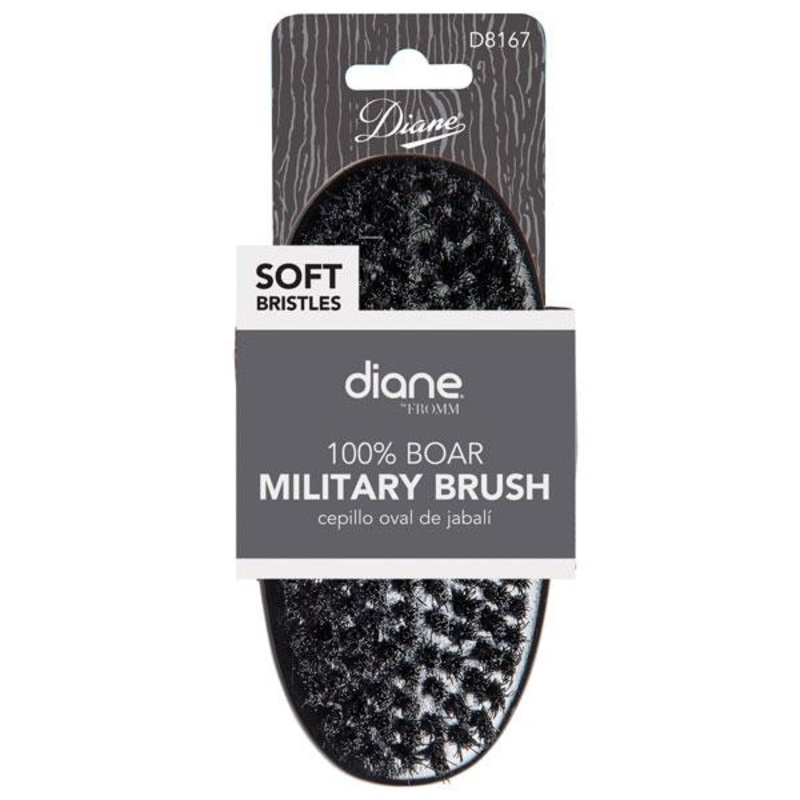 Diane -- 100% Soft boar Military brush 9 row 5"