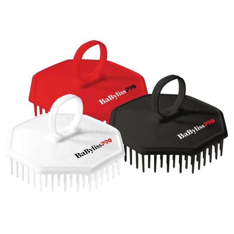 Babyliss Pro -- Shampoo massage brush / Assorted colors (White, red, black)