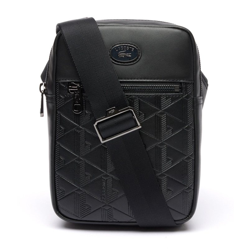 Embossed Monogram Vertical Satchel Noir