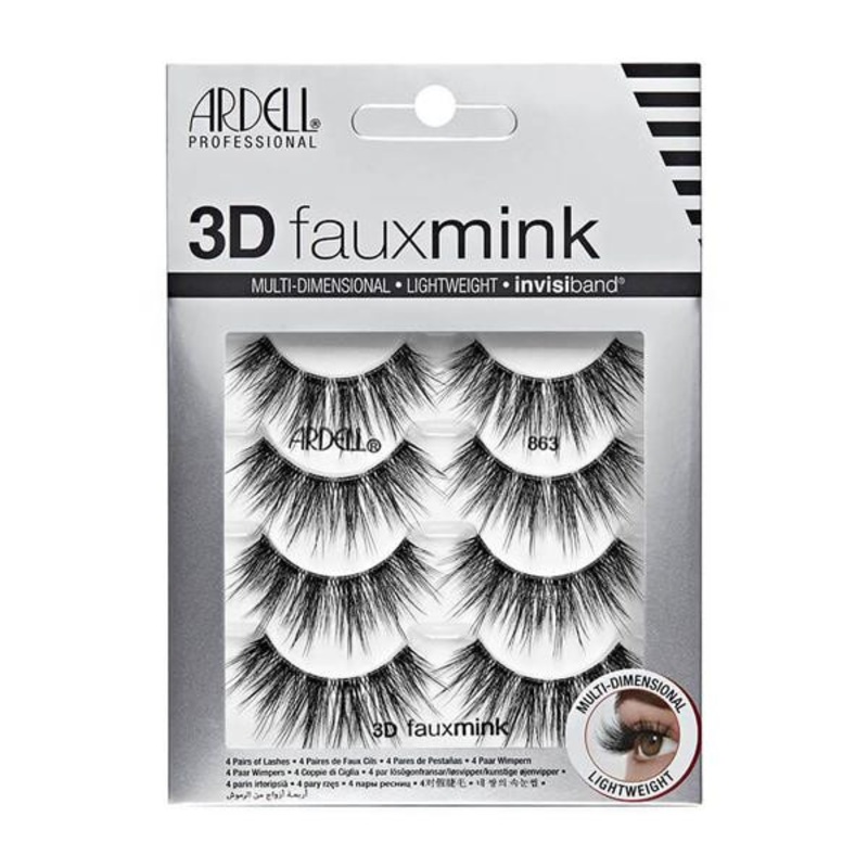 Ardell - Lashes -- 3D Faux Mink - 863 - 4/Pack