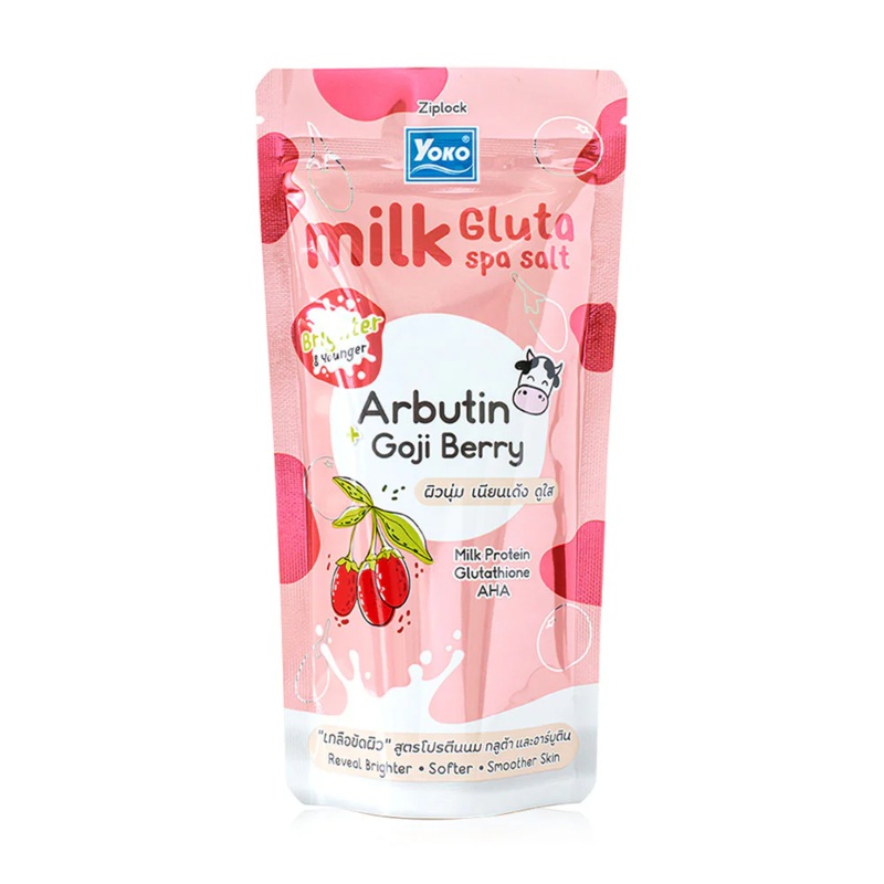 Yoko Milk Gluta Spa Salt Arbutin Goji Berry - 300g
