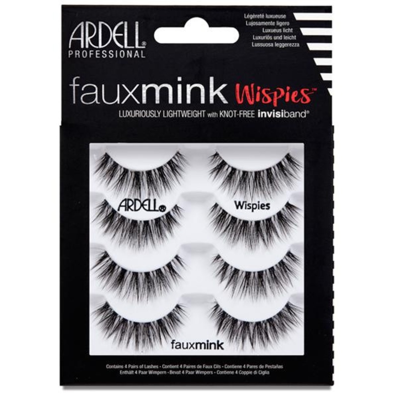 Ardell - Lashes -- Faux Mink - Wispies - 4/Pack
