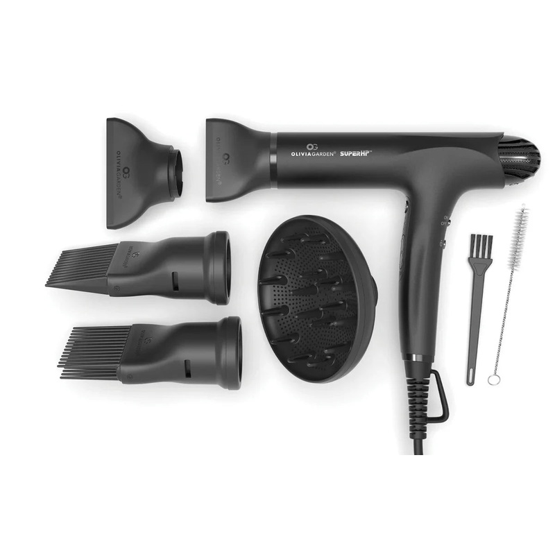 Olivia Garden SuperHP High Performance Professional Hair Dryer Matte Black