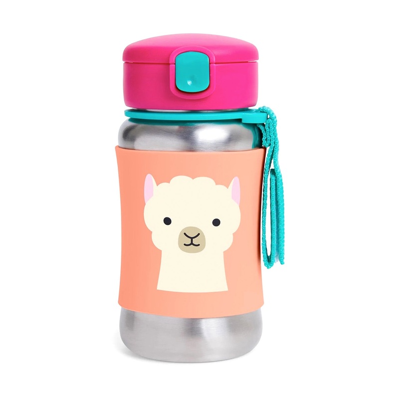 Zoo Stainless Steel Straw Bottle Llama