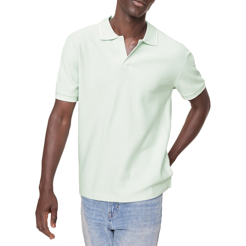 Zig-Zag Jacquard Polo Mint Green