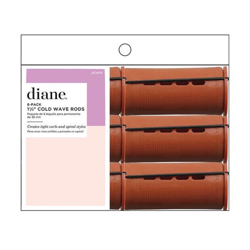 Diane -- Jumbo cold wave rods Brown 1 1/2" 6/pack