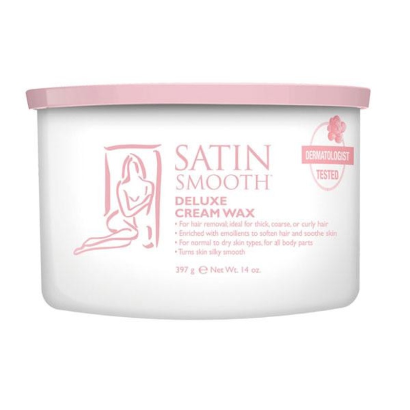 Satin Smooth -- Deluxe cream wax - For full body & face 14oz