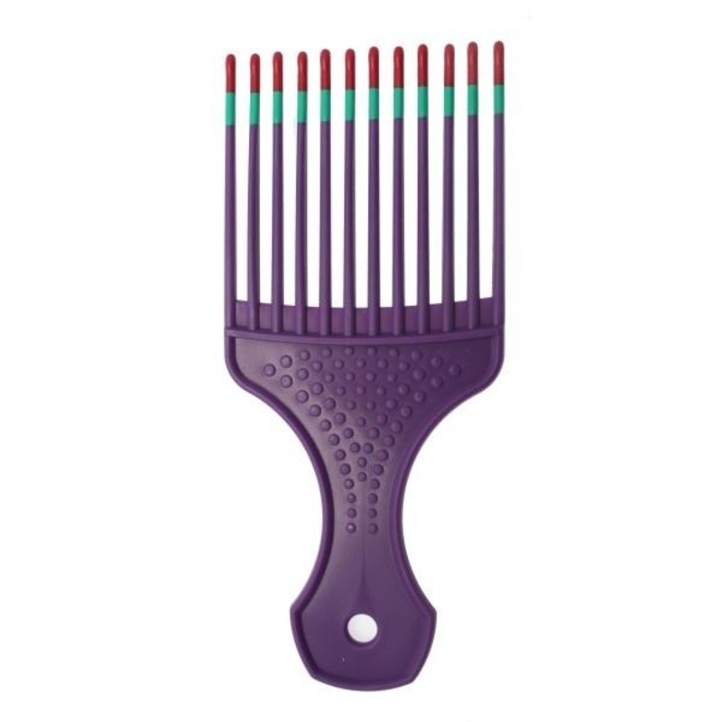 Santorini Afro Comb 3 Inch Purple