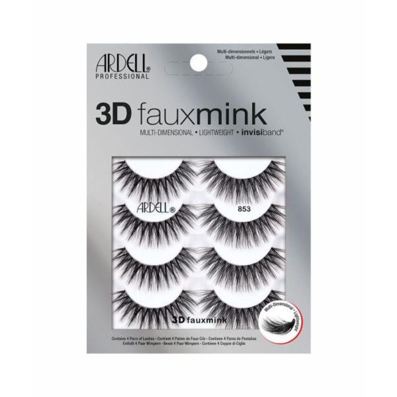 Ardell - Lashes -- 3D Faux Mink - 853 - 4/Pack