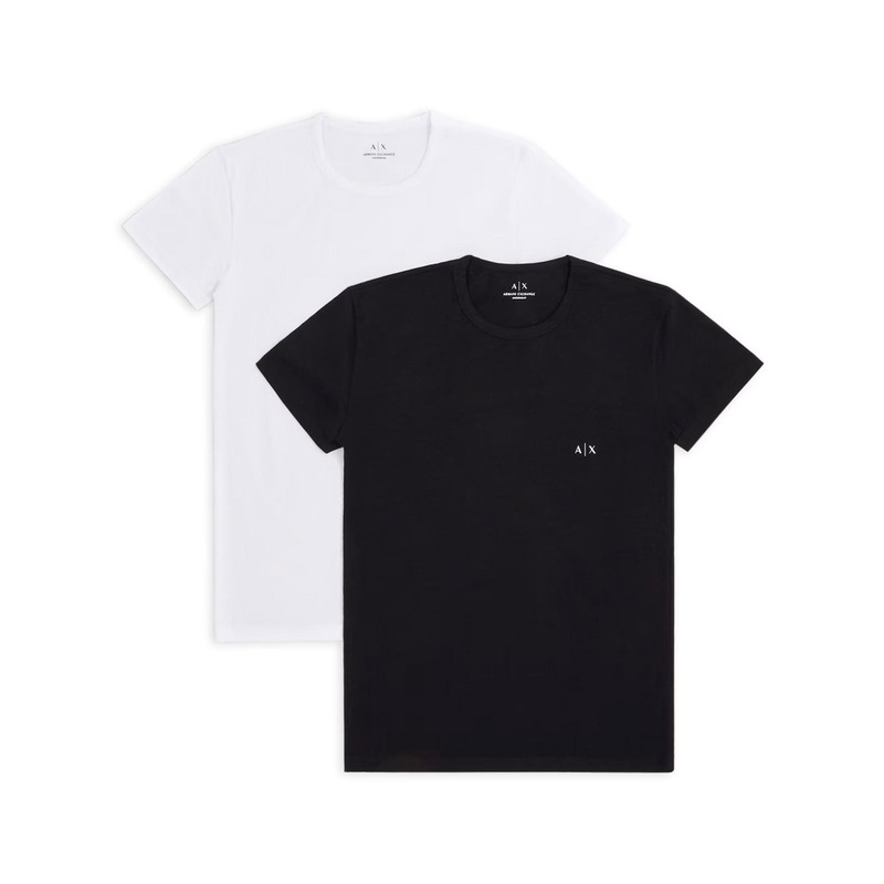 2-Pack Jersey T-Shirts Black/White