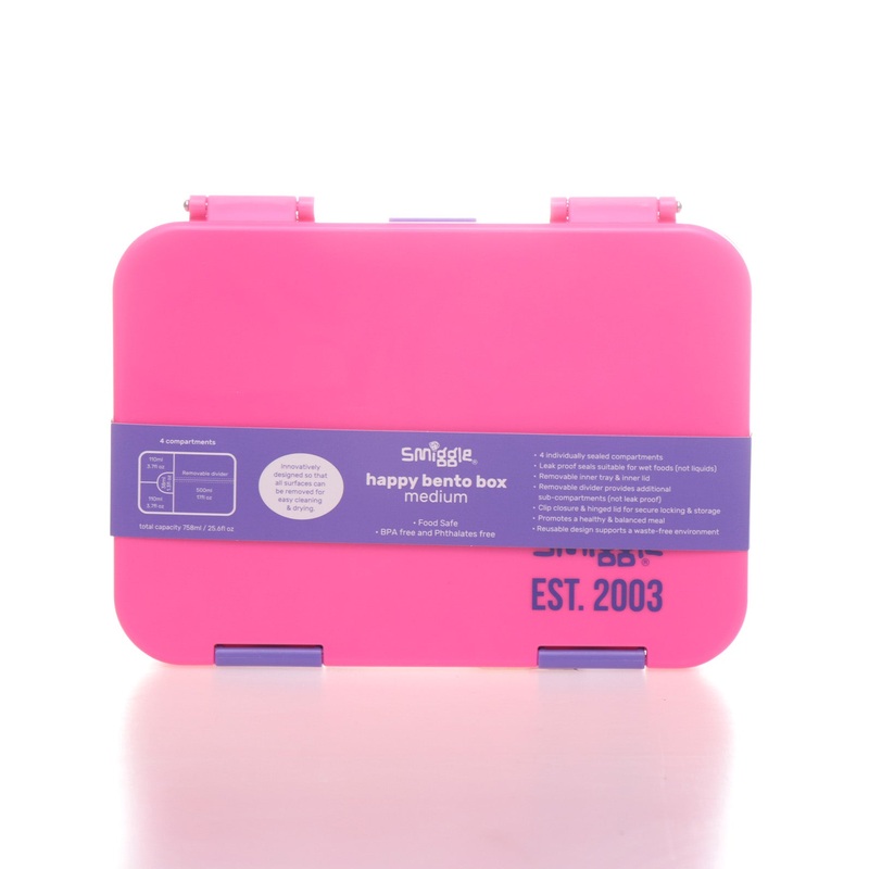 Happy Bento Box Medium Happy Neon Splice Pink