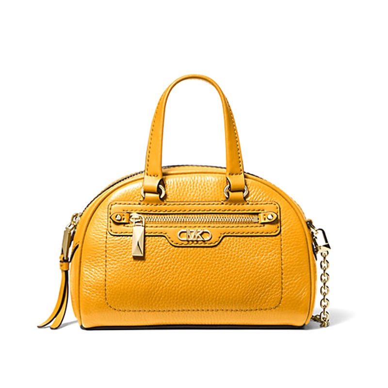 Williamsburg Extra-Small Pebbled Leather Crossbody Bag Golden Rod