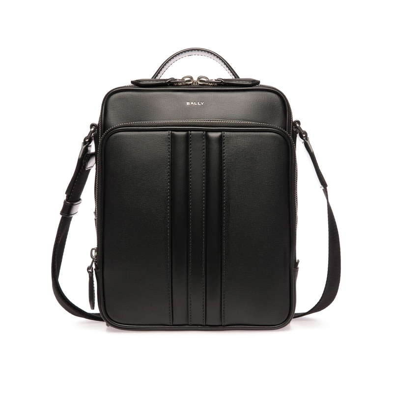 Mythos Crossbody Bag in Recycled Leather Black