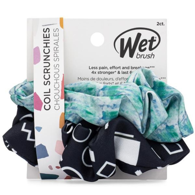 The Wet Brush -- Coil Scrunchies 2CT - Black Print