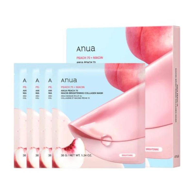 Anua -- Peach 70 Niacin Brightening Collagen Mask - 4 units