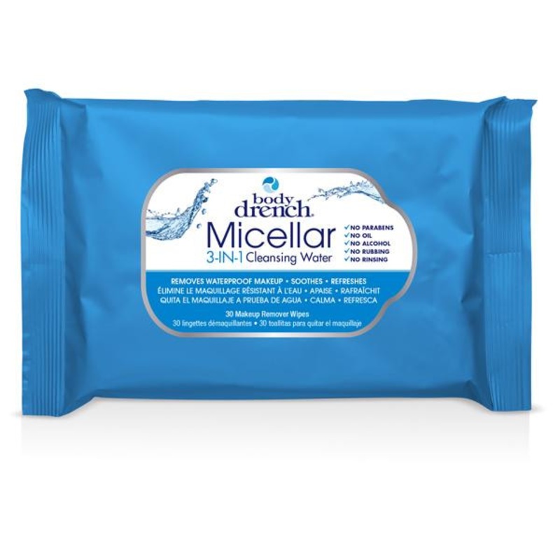 Body Drench -- Micellar 3-en-1 - Makeup Remover Wipes - 30 units