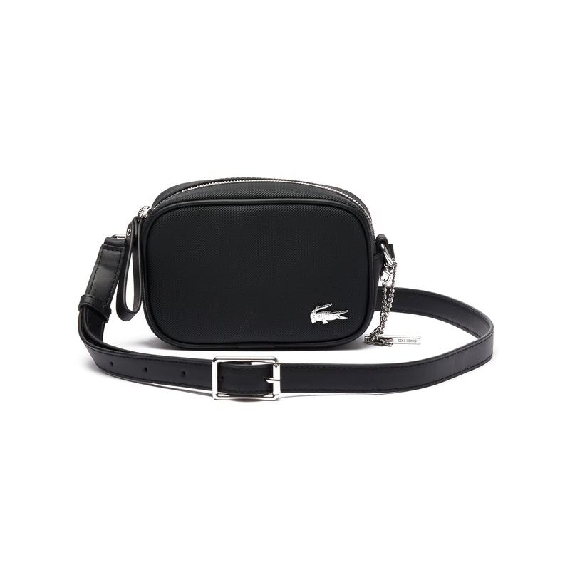 Daily Lifestyle Coated Canvas Small Crossover Purse Noir