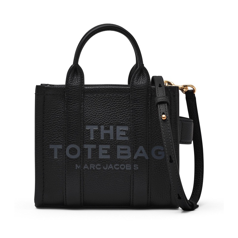 The Leather Crossbody Tote Bag Black