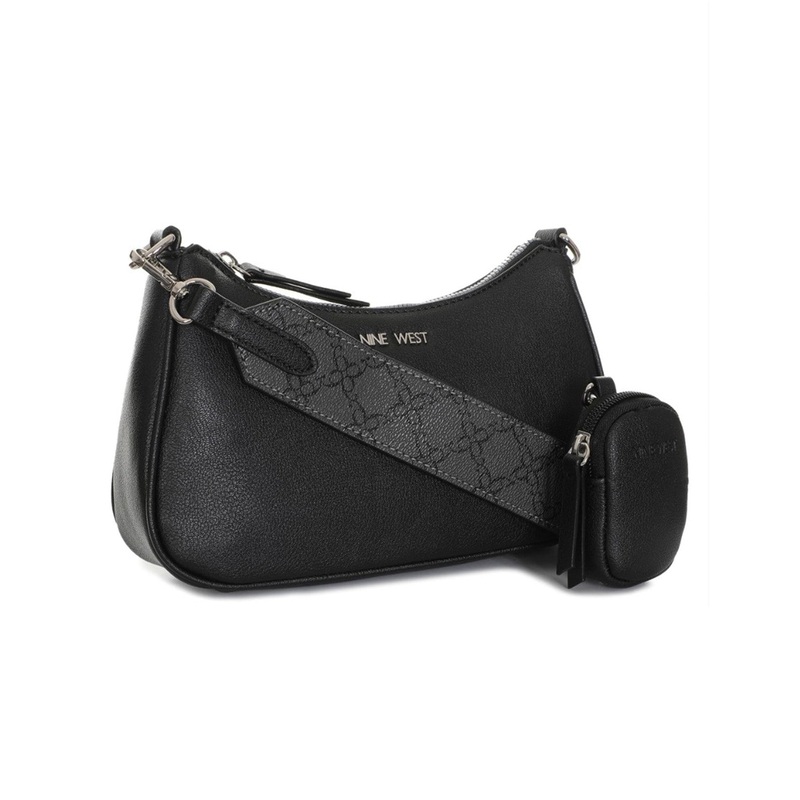 Felia Top Zip Crossbody Duo Black
