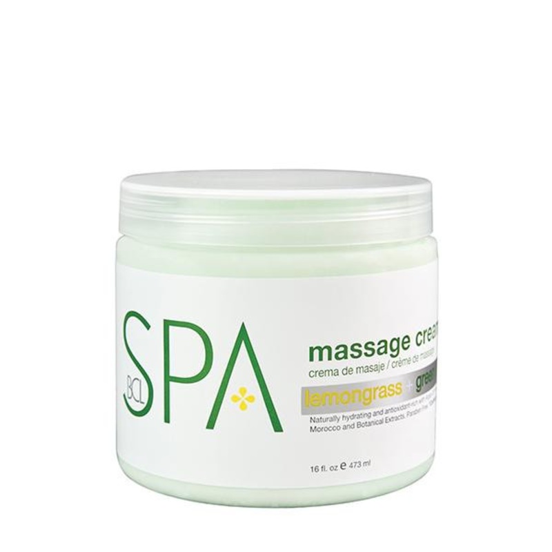 BCL -- Massage Cream Lemongrass + Green Tea 16 oz