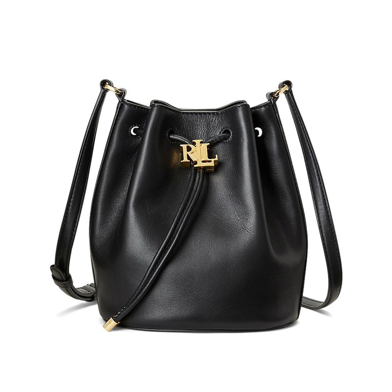 Women's Leather Medium Andie Drawstring Bag Black