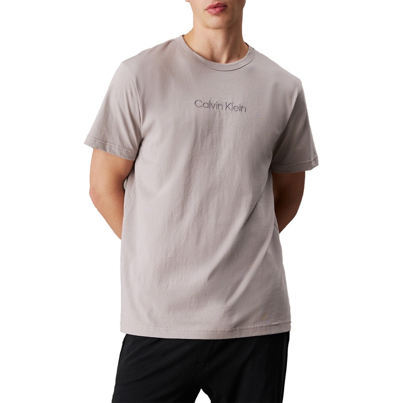 100% Cotton Crewneck Sleep T-Shirt Ash