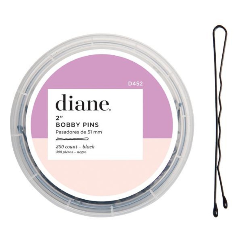 Diane -- Bob pins black 2" - 300/pack