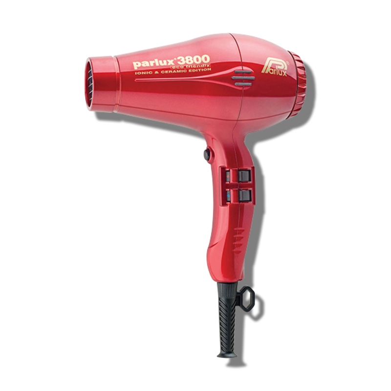 Parlux 3800 Ceramic & Ionic Hair Dryer Red