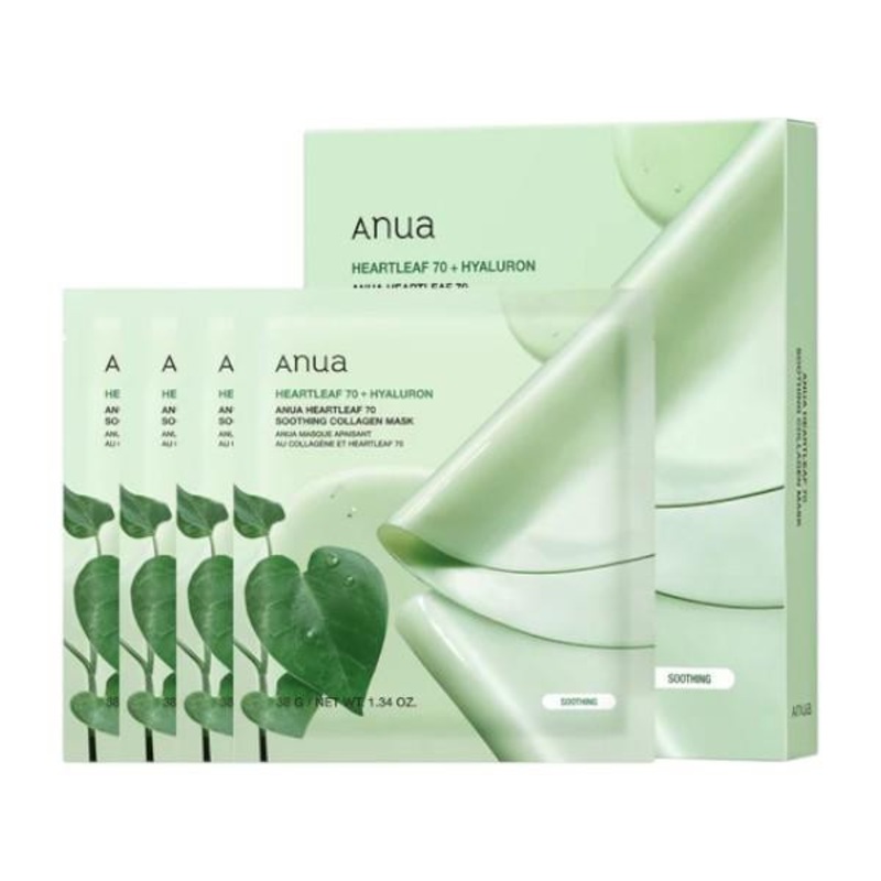Anua -- Heartleaf - 70 Soothing Collagen Mask - 4 units